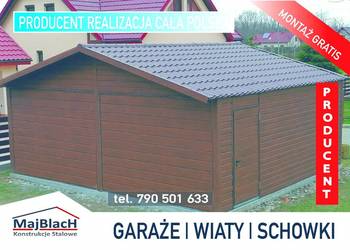 ORZECH Garaż Blaszany  - DOBRA CENA - Garaże Blaszane – Maj-Blach