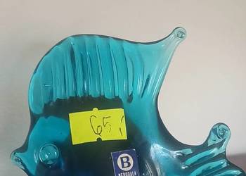Figurka szklana, rybka. Manufaktura Bergdala. Sweden  Z gran Figurka szklana, rybka. Manufaktura Bergdala. Sweden  Z gran