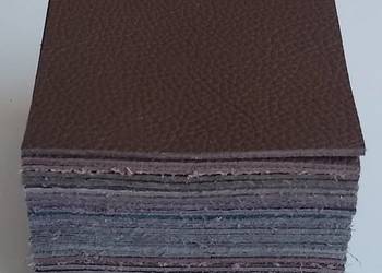 Skóra Kwadrat 8 x 8 cm (30 sztuk) Licowa Włoska Brąz Ciemny mix (48)