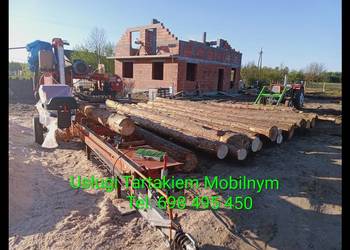 Tartak mobilny przejezdny trak taśmowy