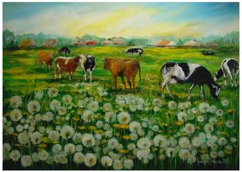 Wiosna  obraz olejny duży 70-100cm dostępny