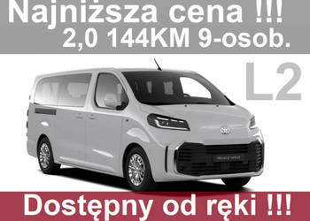 Toyota Proace Verso 2,0 144KM 9-os. Dostępny od ręki Najniższa cena ! Czuj…