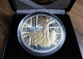 Moneta Brytania Flaga / Britannia, 2019, 1oz / 1 uncja srebra, kolor