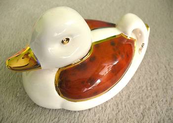Kaczka - Bosa porcelana złocona 24Kr.
