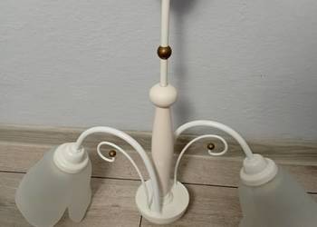 Żyrandol biały podwójny