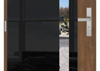 Drzwi wejściowe GADOT 72mmSI-CP GLASSXL PREMIUM lustro weneckie ORZECH 90 L