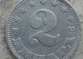 JUGOSŁAWIA-2 DINARY-1953 r