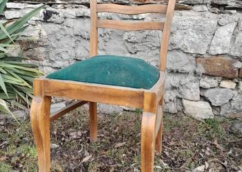 Stare krzesło fornir zabytek retro vintage do renowacji