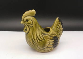 Ceramiczna Kura – Retro Pojemnik na Wykałaczki / Ozdoba
