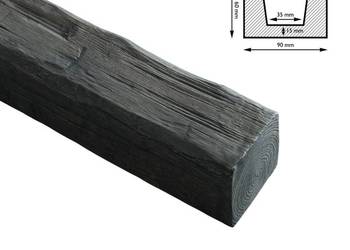 Belka Rustykalna Ciosana 9x6 cm JASNY GRAFIT