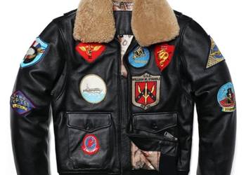 Kurtka ze skóry naturalnej kultowa kurtka pilotka G1 Tom Gun