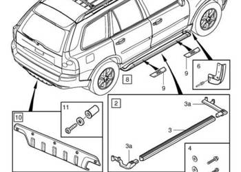 VOLVO XC90 podwojny dyfuzor dokladka spoiler zderzak tyl OE