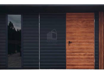 Schowek domek ogrodowy PREMIUM 5x4m drzwi okno dekor z lameli rynna ID1108