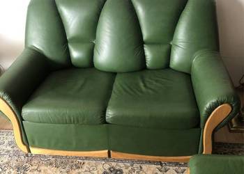 Sofa skorzana zielona