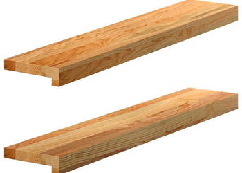 Parapety 2 szt. jasnobrązowy 80x15x2 cm lite drewno dębowe WM-4009126