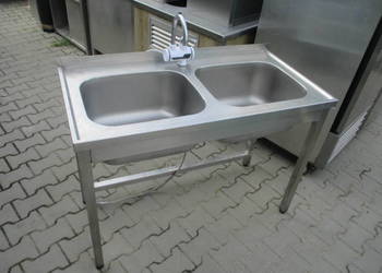 Zlew Gastronomiczny 2 Komorowy Stół Ze Zlewem 120/60/85