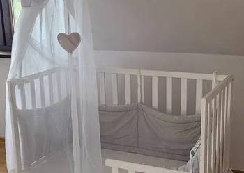Łóżeczko dziecięce tapczanik z szufladą 120 x 60 w stylu skandynawskim + ma