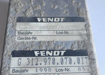 Fendt 309 - sterownik moduł komfortu G312970070017