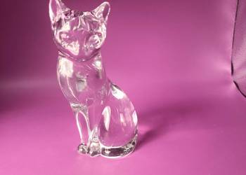 Kot Lenox tafla przezroczystego szkła figurka przycisk do papieru