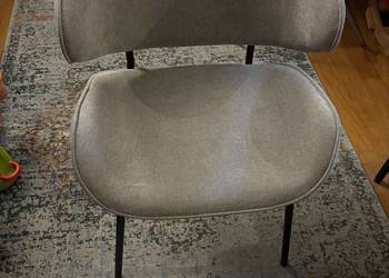 Krzesła tapicerowane do jadalni. Jasnoszare 2szt.