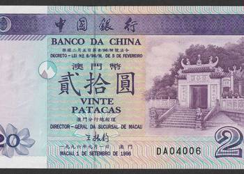 Macao 20 patacas 1996 - stan bankowy UNC