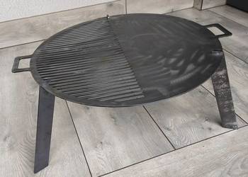 Grill ogniskowy okrągły ruszt do grilla lub ogniska płyta patelnia grillowa