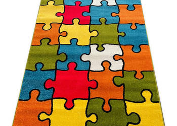 DYWAN DO POKOJU DZIECIĘCEGO PUZZLE MIĘKKI GRUBY WŁOS