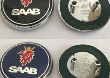 NOWY znaczek SAAB emblemat na tył niebieskie | czarne