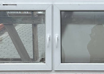 OKNA KacprzaK 244X81 OKNO Używane Plastikowe PCV Mleczna Szyba