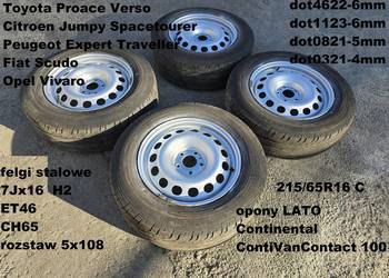 Koła felgi opony 215/65r16C 7Jx16 et46 5x108 Toyota Proace JUMPY Expert Scu