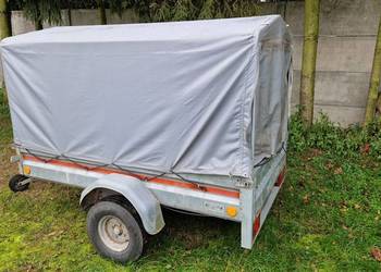 Przyczepka przyczepa samochodowa z plandeką lekka do 750kg na prawo jazdy B