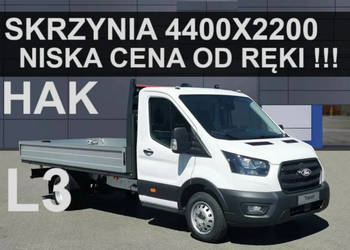 Ford Transit L3 Skrzynia 4400 x 2200 130KM Hak Niska Cena Dostępny od ręki…