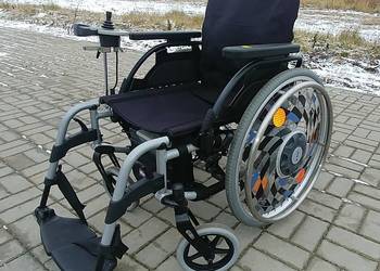 Wózek inwalidzki lekki składany z napędem różne rozmiary