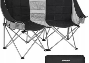 Krzesło turystyczne z oparciem Fundango duble sofa chair czarny