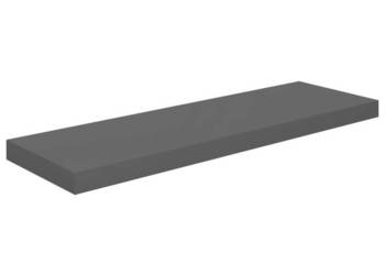 Półka ścienna wysoki połysk szara 80x235x38 cm MDF WM-323793