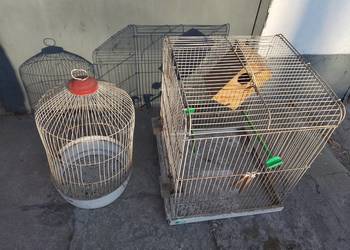 2 stare duże klatki dla gryzoni, ptaków