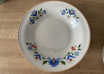 Lubiana wzór kaszubski talerz obiadowy głęboki PRL