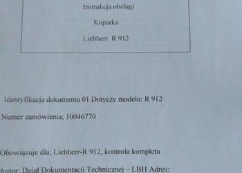 dtr instrukcja obsługi koparka liebherr r912 i inne_