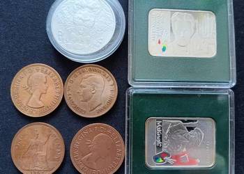 Monety sztabki srebro lokacyjne kruszec