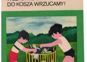 Plakat PCK PRL oryginalny 1984 rok B. Cybulska Unikat PRL Vintage