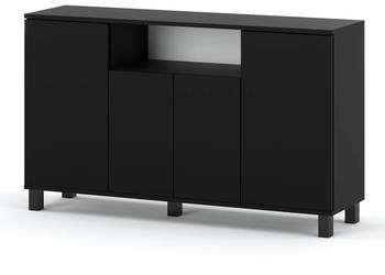 Komoda Czarna 140cm Bruno Szafka Rtv Do Sypialni Salonu Młodzieżowa