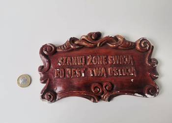 Stara, przedwojenna gipsowa zawieszka