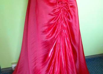 Spódnica - maxi - szyfon i satyna - 38 M - pas 70 cm