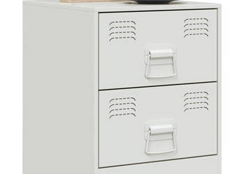 Szafki nocne 2 szt. białe 345x39x44 cm stal WM-841630