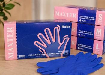 Rękawiczki nitrylowe MAXTER – 100 szt. Rozmiary S, M, L  Całe kartony