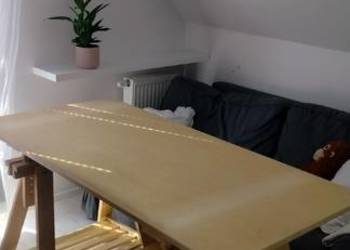 IKEA LAGKAPTEN / MITTBACK Biurko regulowana wyskość, brzoza, 150x75 cm