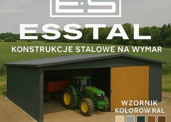 Garaż Blaszany z Bramą Wjazdową | Wiata na Maszyny | Magazyn - ESSTAL-