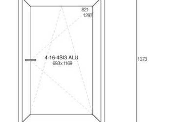 Okno PCV - 89,7 x 137,3   ORZECH OD ZEWNĄTRZ