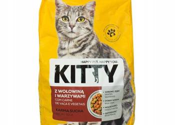 KITTY Karma sucha dla kotów Z WOŁOWINĄ i warzywami 2 kg