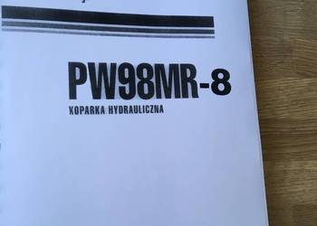 dtr instrukcja obsługi koparka komatsu pw98mr-8 i inne